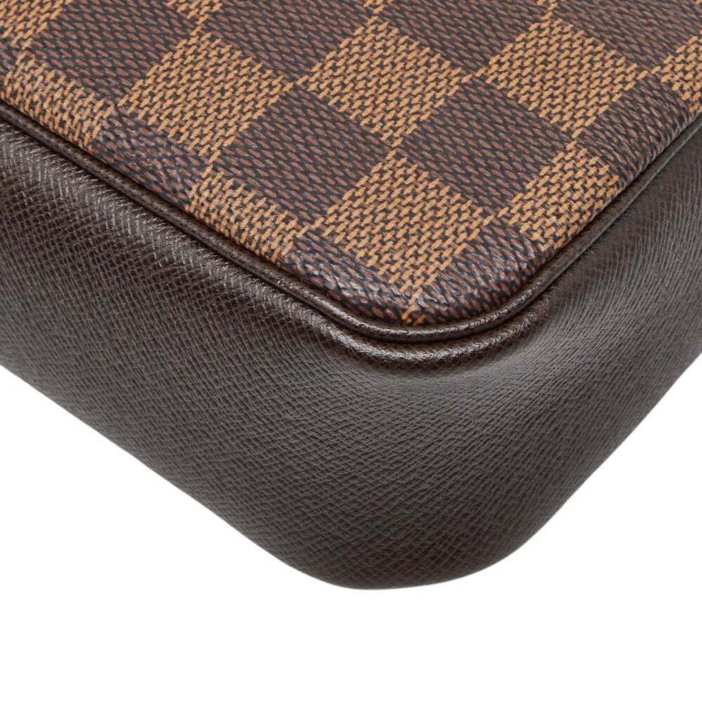 LOUIS VUITTON Brown Damier Leather Pouch - Picture 6 of 11